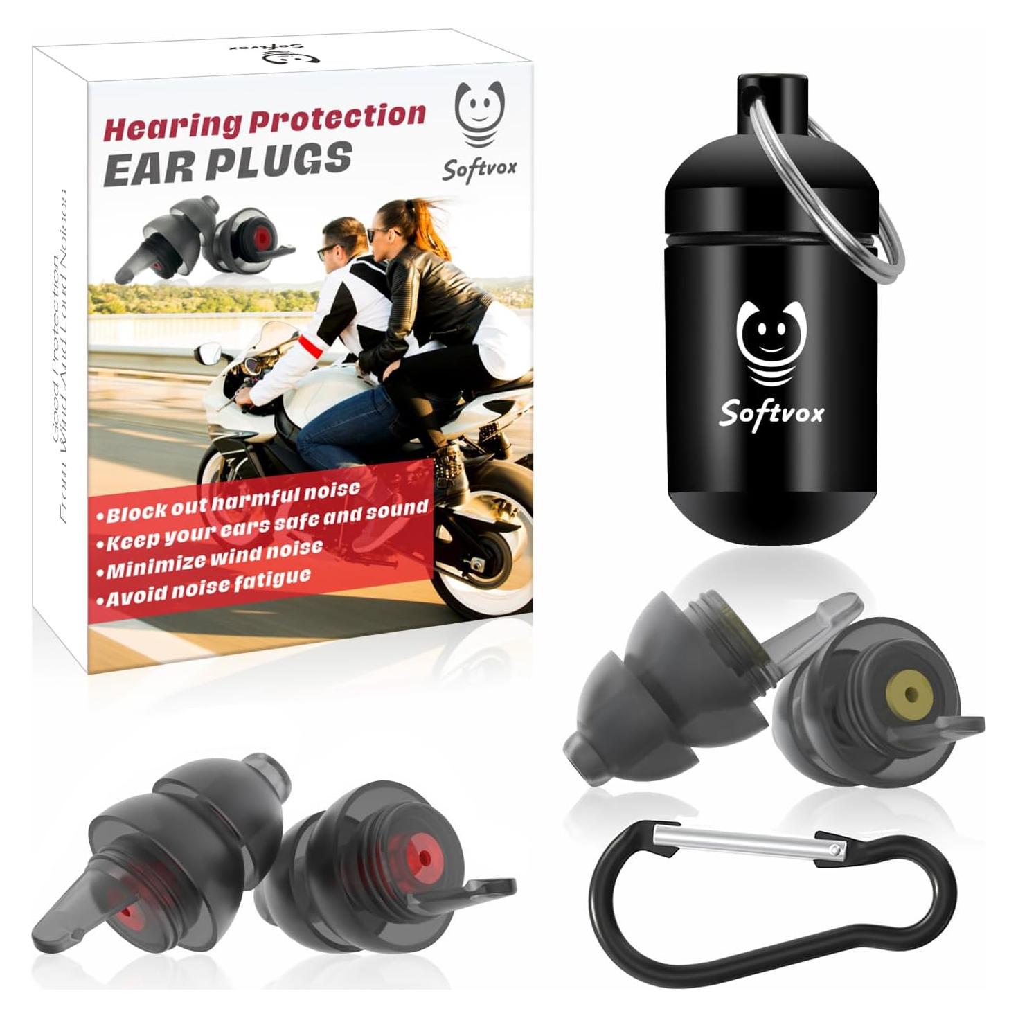 Tapones para Oídos Softvox Moto - Reducción Ruido 25 dB