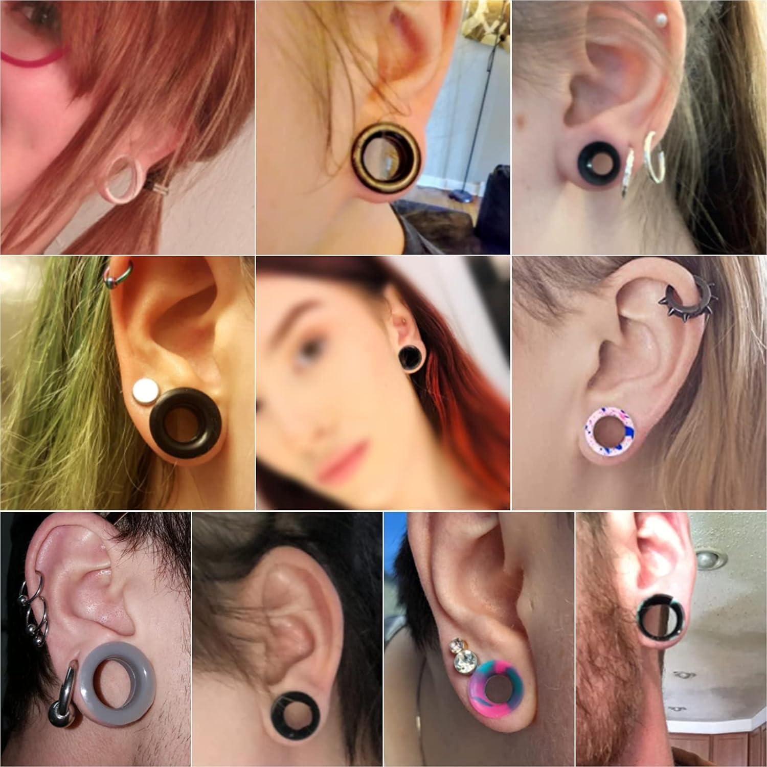 Kit de Estiramiento de Oído WYR 20 Piezas Silicona Hipoalergénica