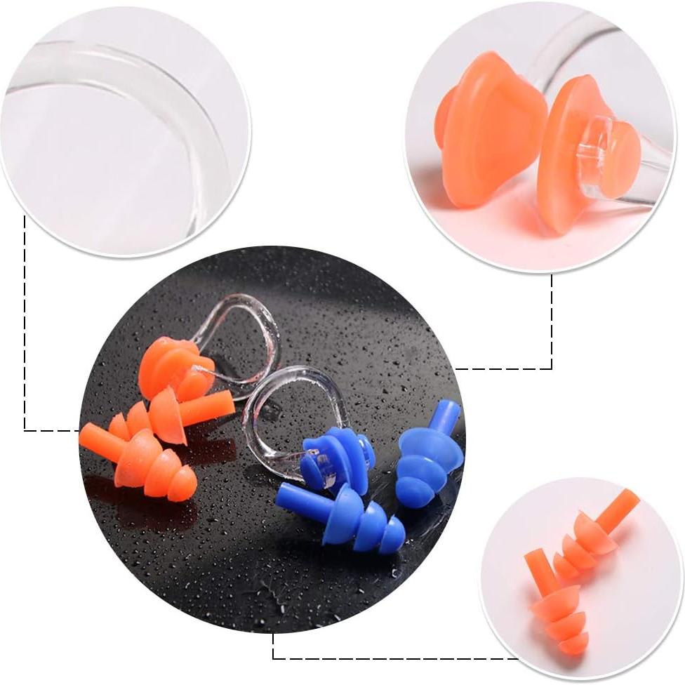 UPINS 14 Juegos de Tapones Nasales y Oídos Silicona Impermeables