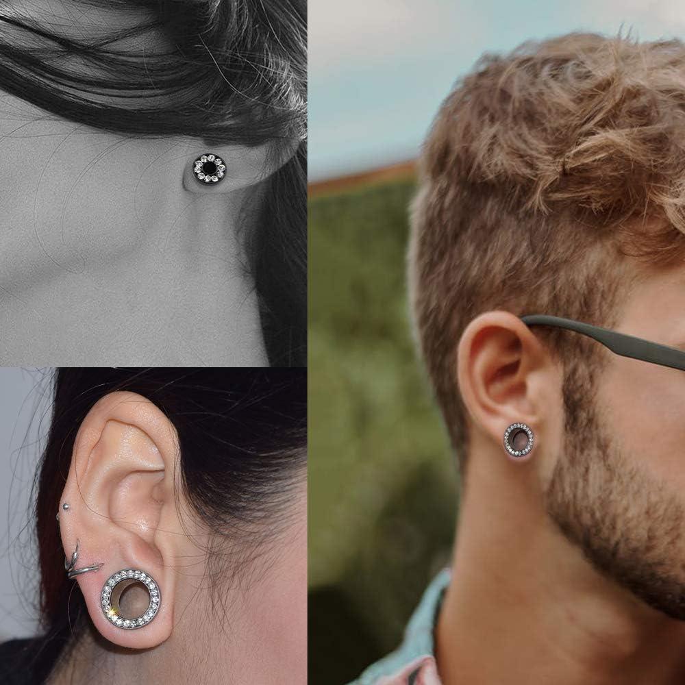 Tapones de Oreja Doble Flare Stuppendux Acero Inoxidable 4Pares