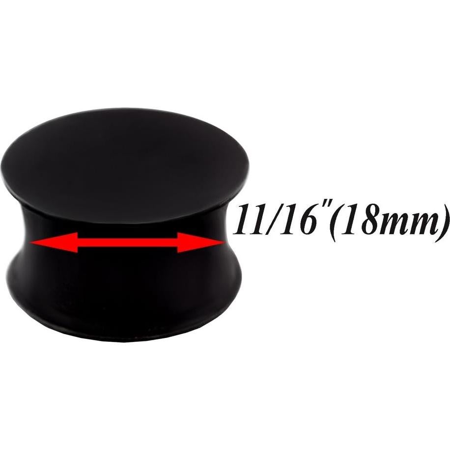 3 Pares Tapones de Silicona Doble Flare Bodyjewellery 18mm