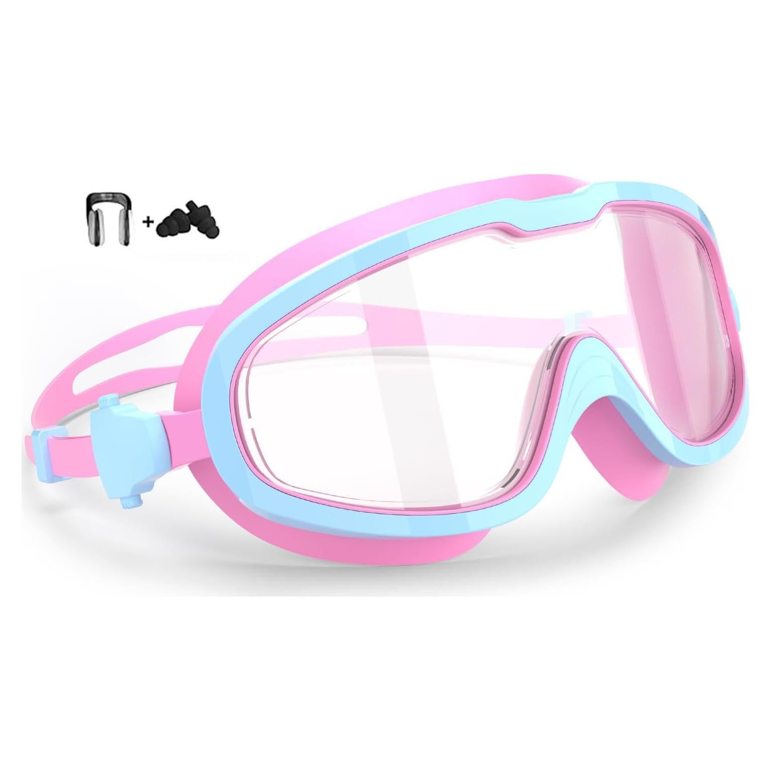 Gafas de Natación para Niños Bairuifu con Clip Nasal y Tapones