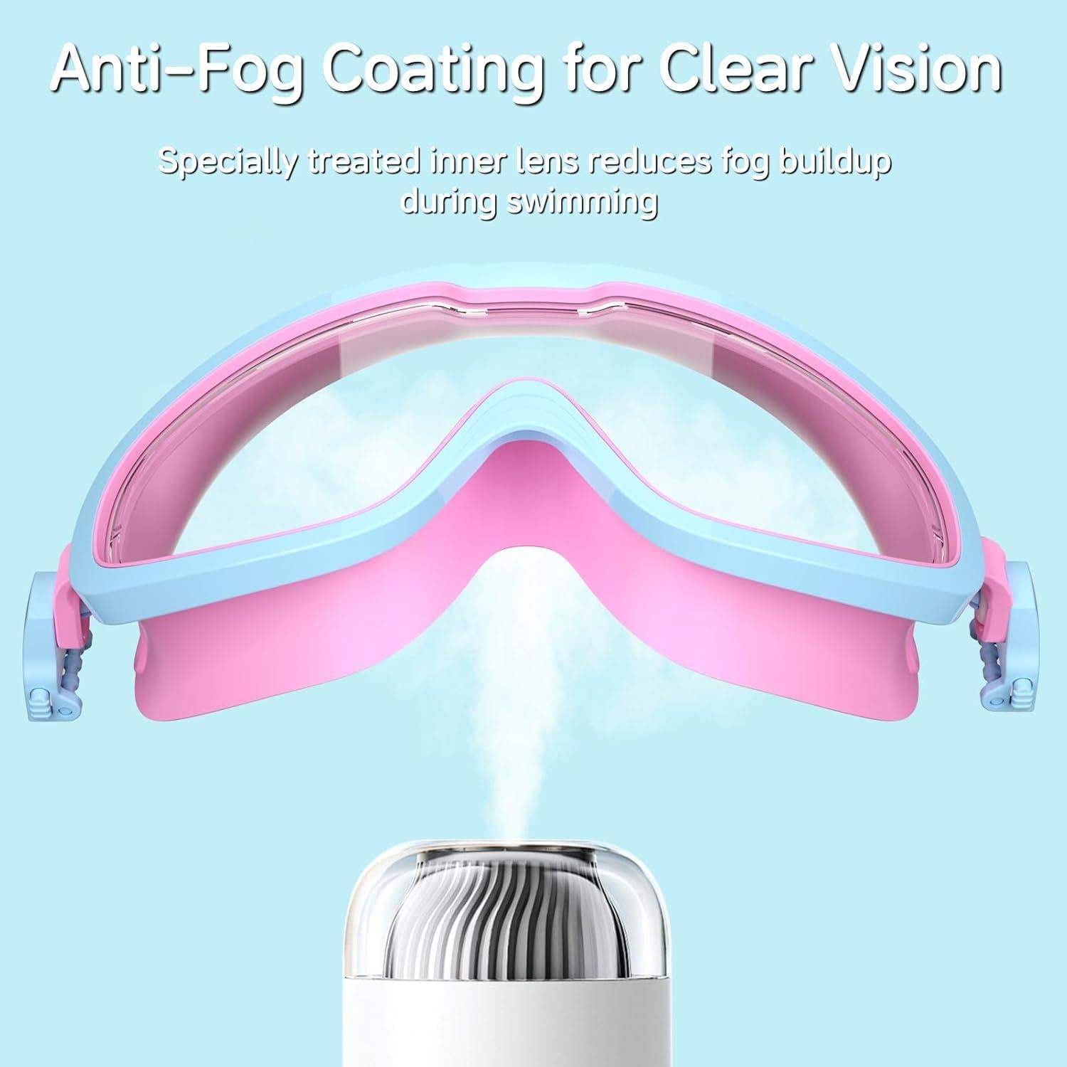 Gafas de Natación para Niños Bairuifu con Clip Nasal y Tapones