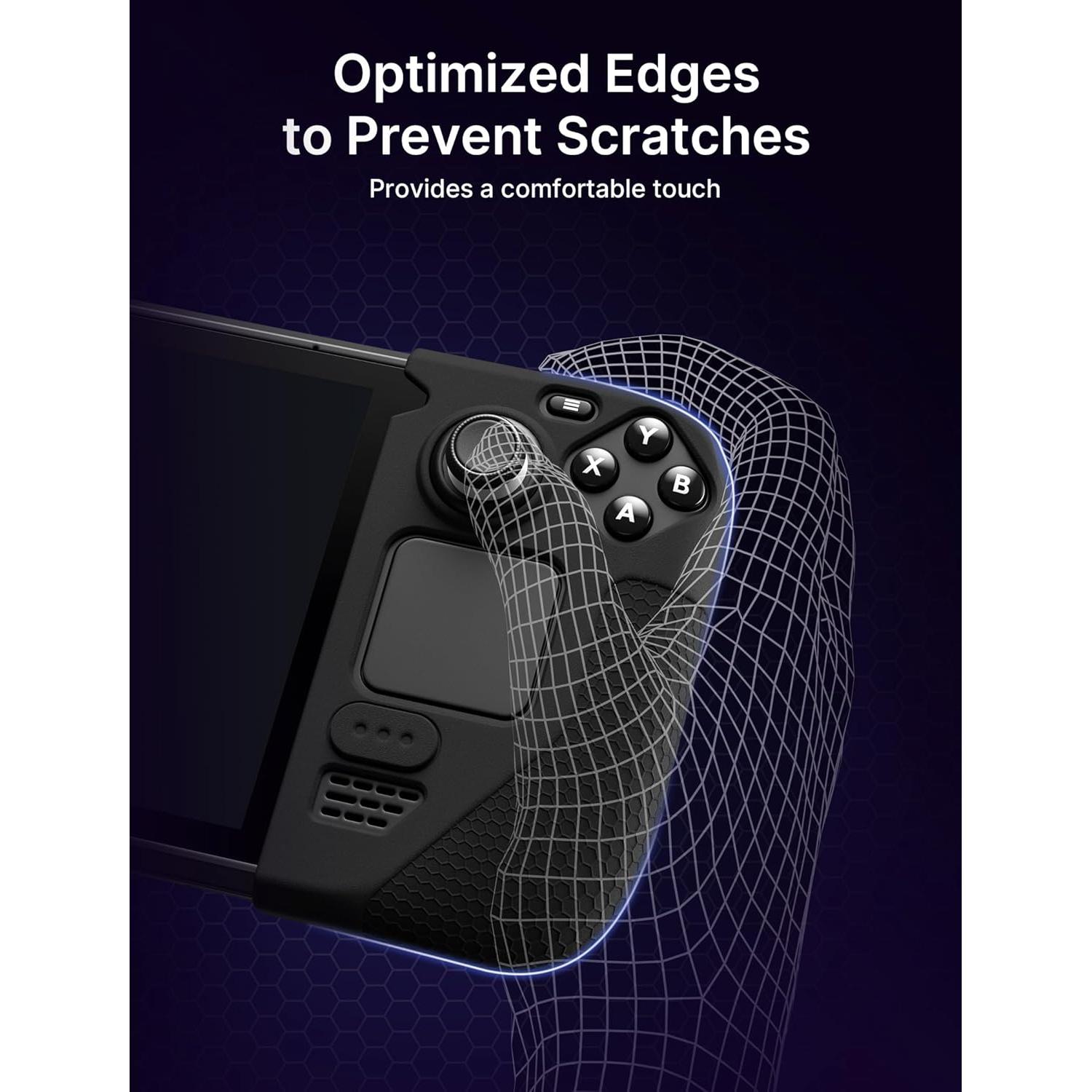 Funda de Silicona JSAUX para Steam Deck OLED/LCD - Negro