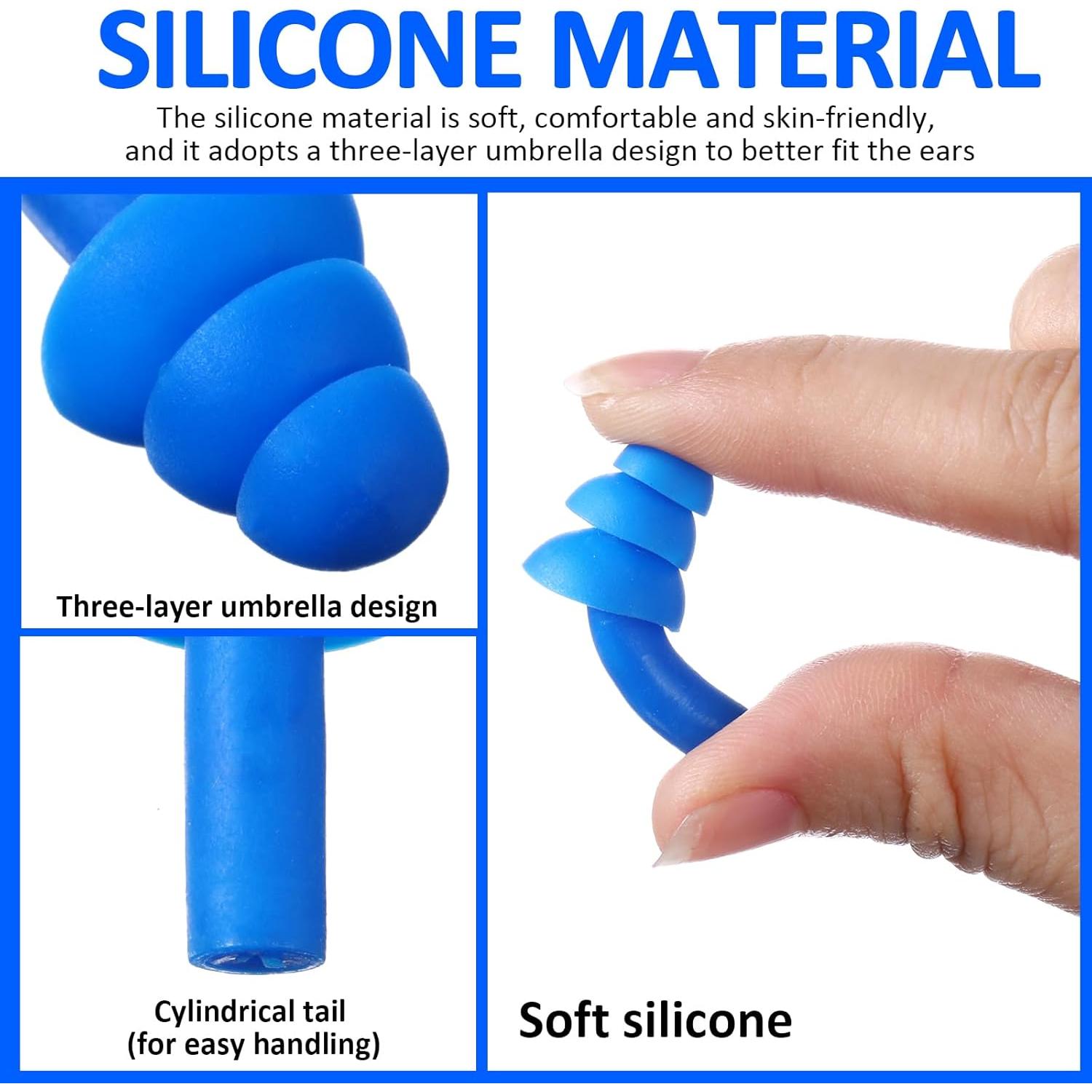 Tapones para Oídos Xuhal 200 Pares Silicona Reutilizables