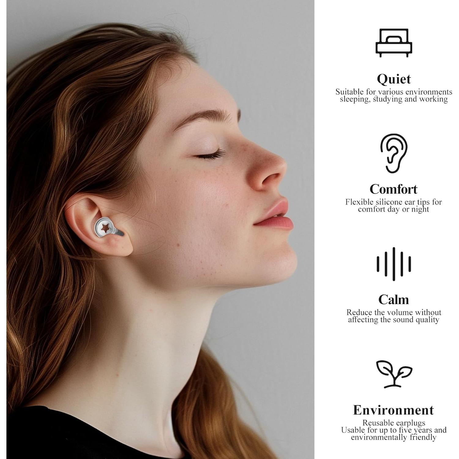 Tapones de Oído de Silicona Suave Bradwigson 26 dB - 3 Pares