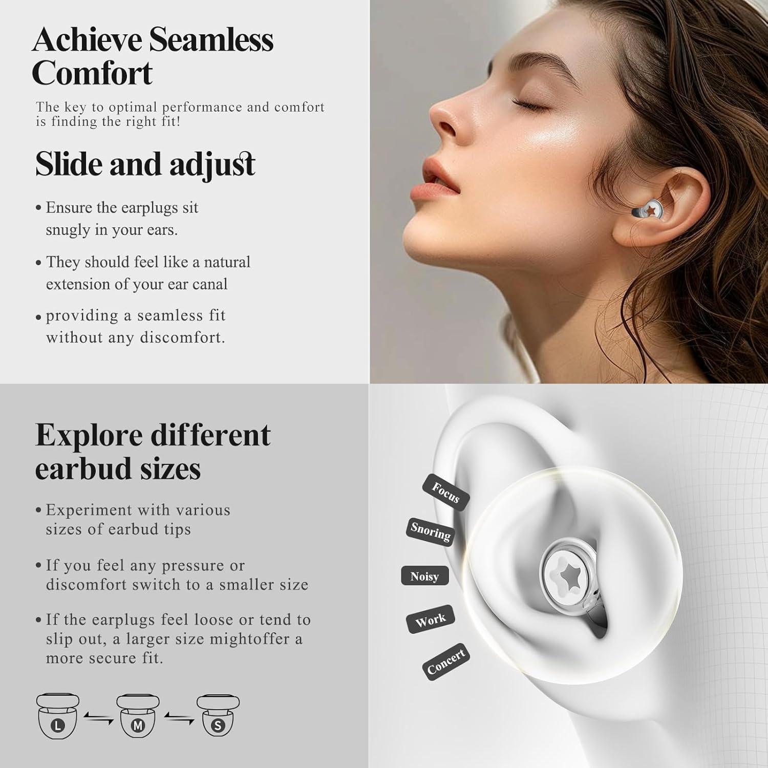 Tapones de Oído de Silicona Suave Bradwigson 26 dB - 3 Pares