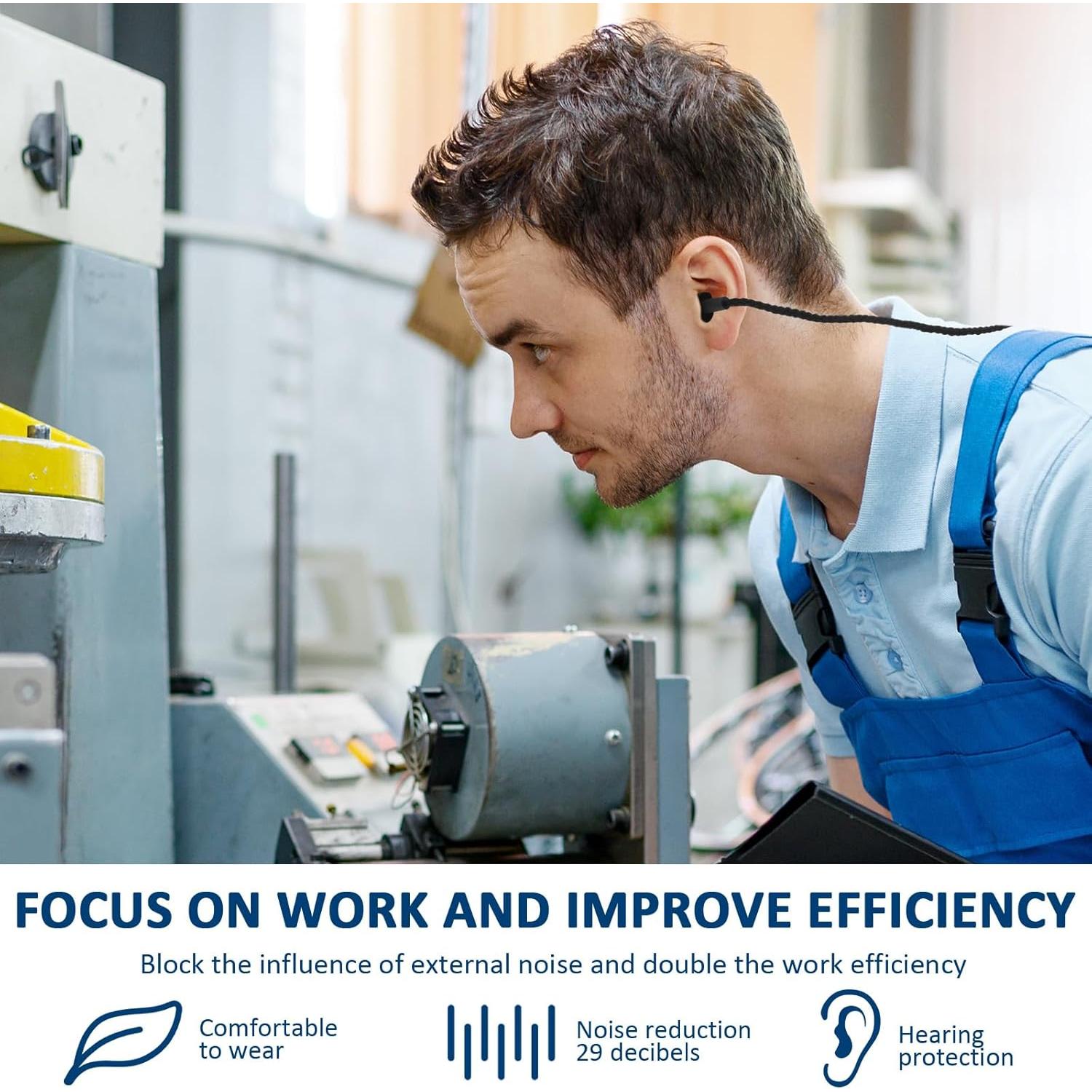 Tapones para Oídos Xuhal 200 Pares Silicona Reutilizables