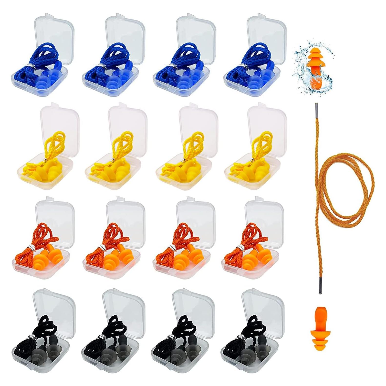 Tapones para Oídos AXBUS Silicona Reutilizables 16 Pares