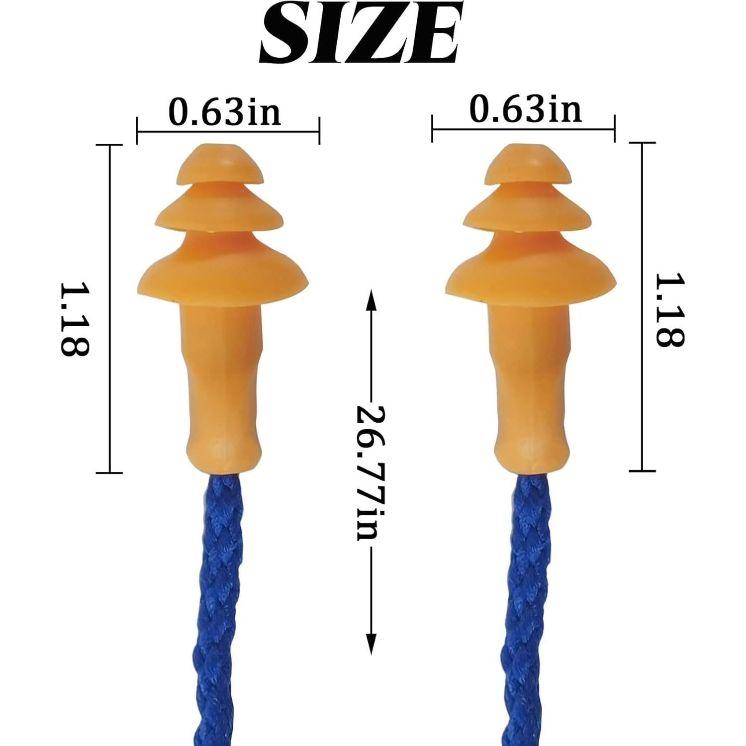 Tapones para Oídos GXXMEI 100 Pares Silicona Reutilizables