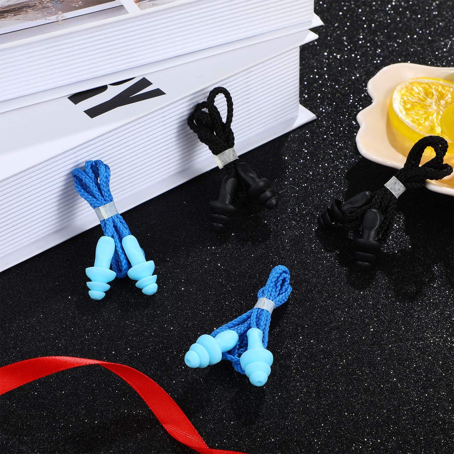 20 Pares Tapones para Oídos Bememo de Silicona con Cuerda