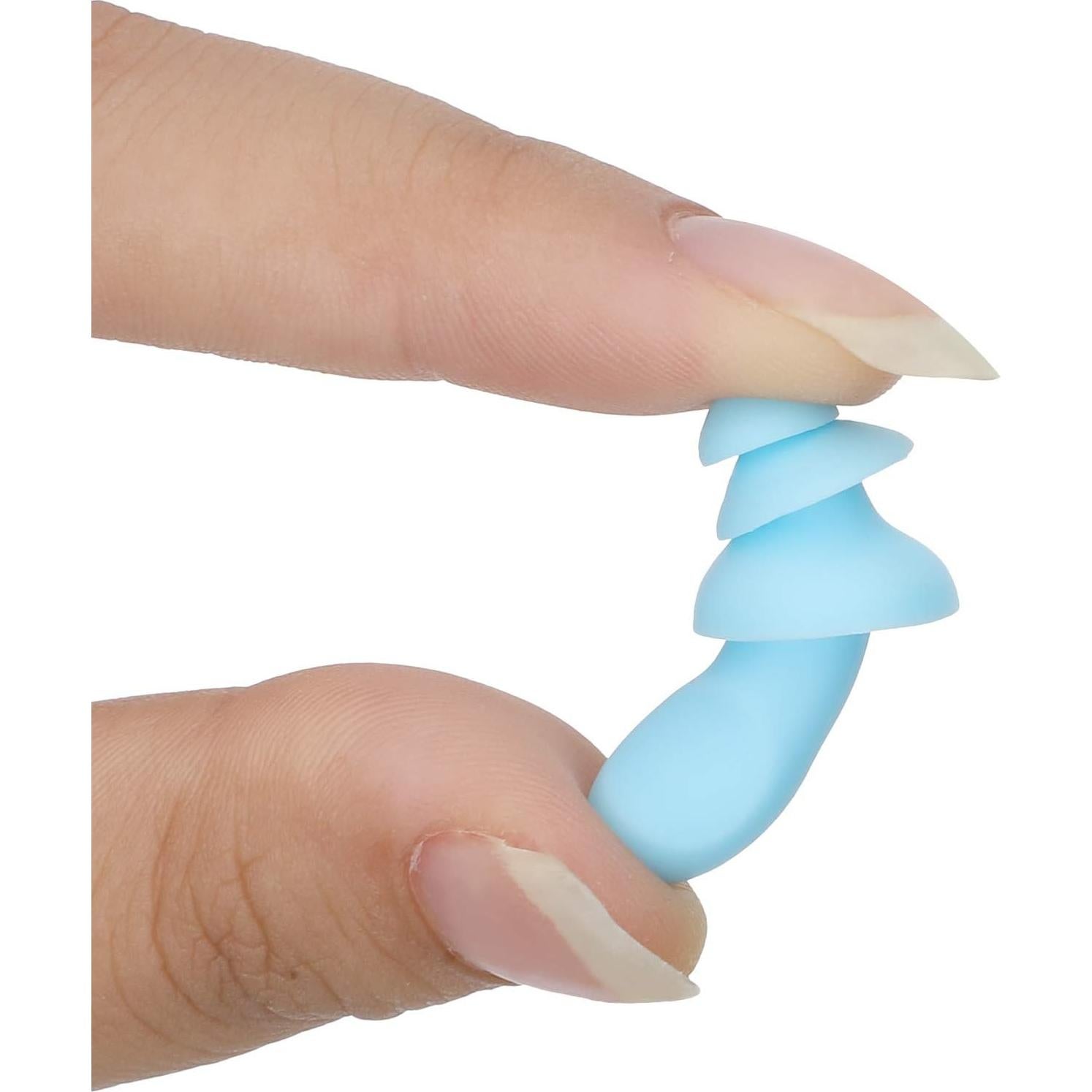 20 Pares Tapones para Oídos Bememo de Silicona con Cuerda