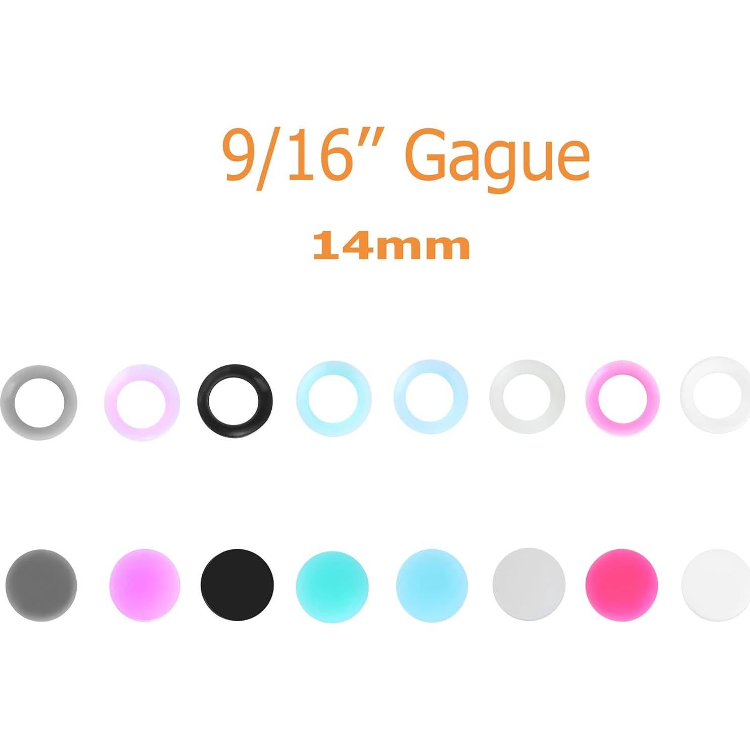 Tapones de Silicona Juway para Orejas 14mm - 16 Pares