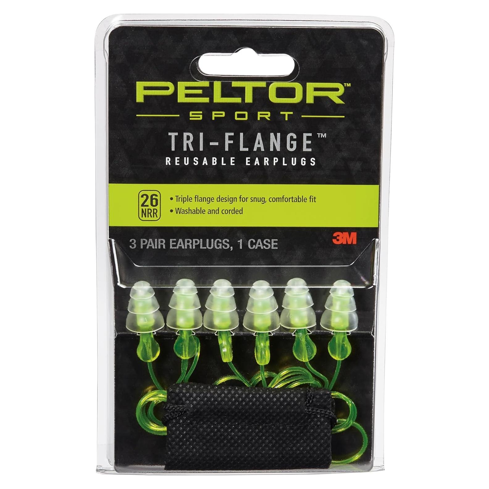 Tapones para oídos Peltor Sport Tri-Flange 3M - 3 pares, NRR 26 dB