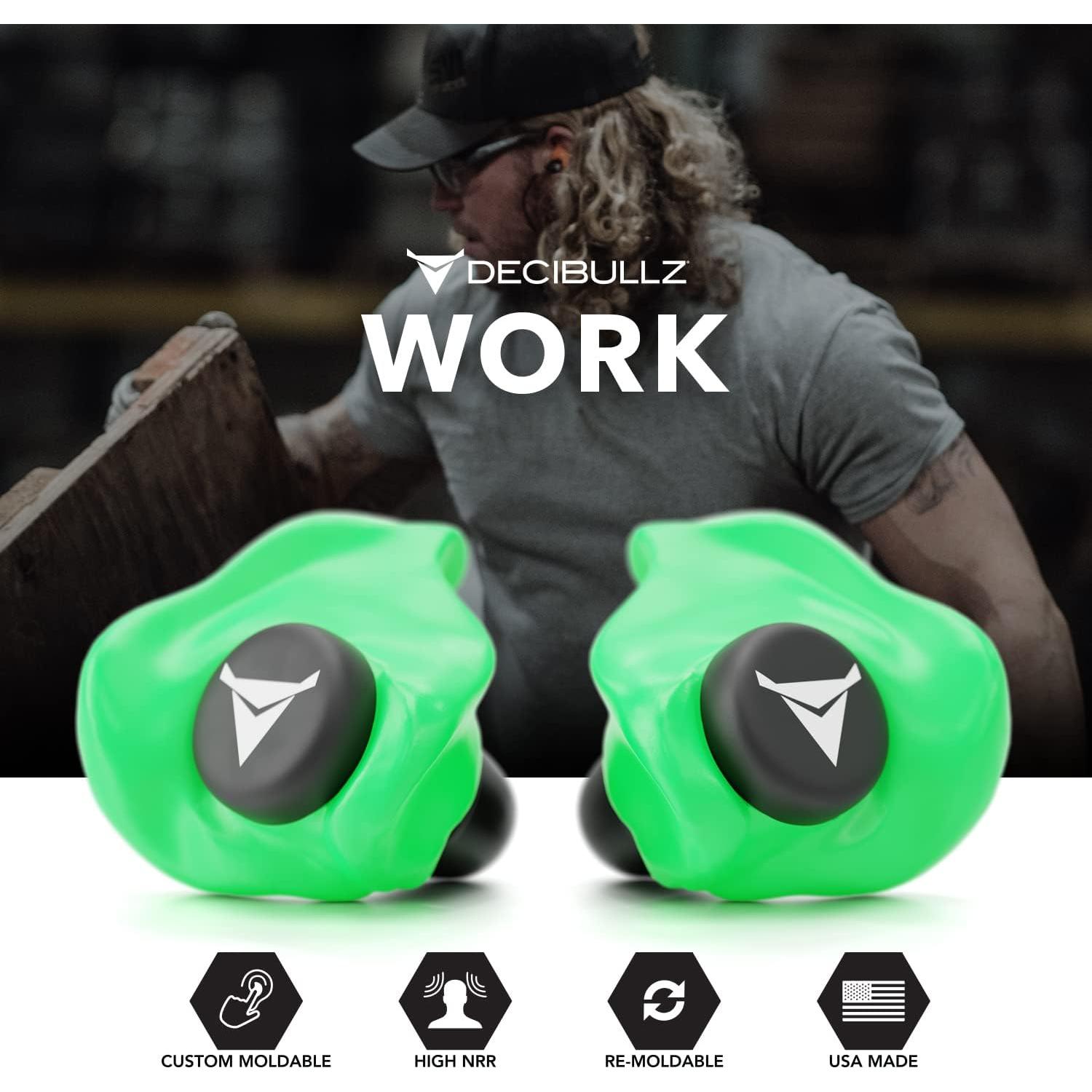 Tapones de Oído Personalizados Decibullz 31dB Verde