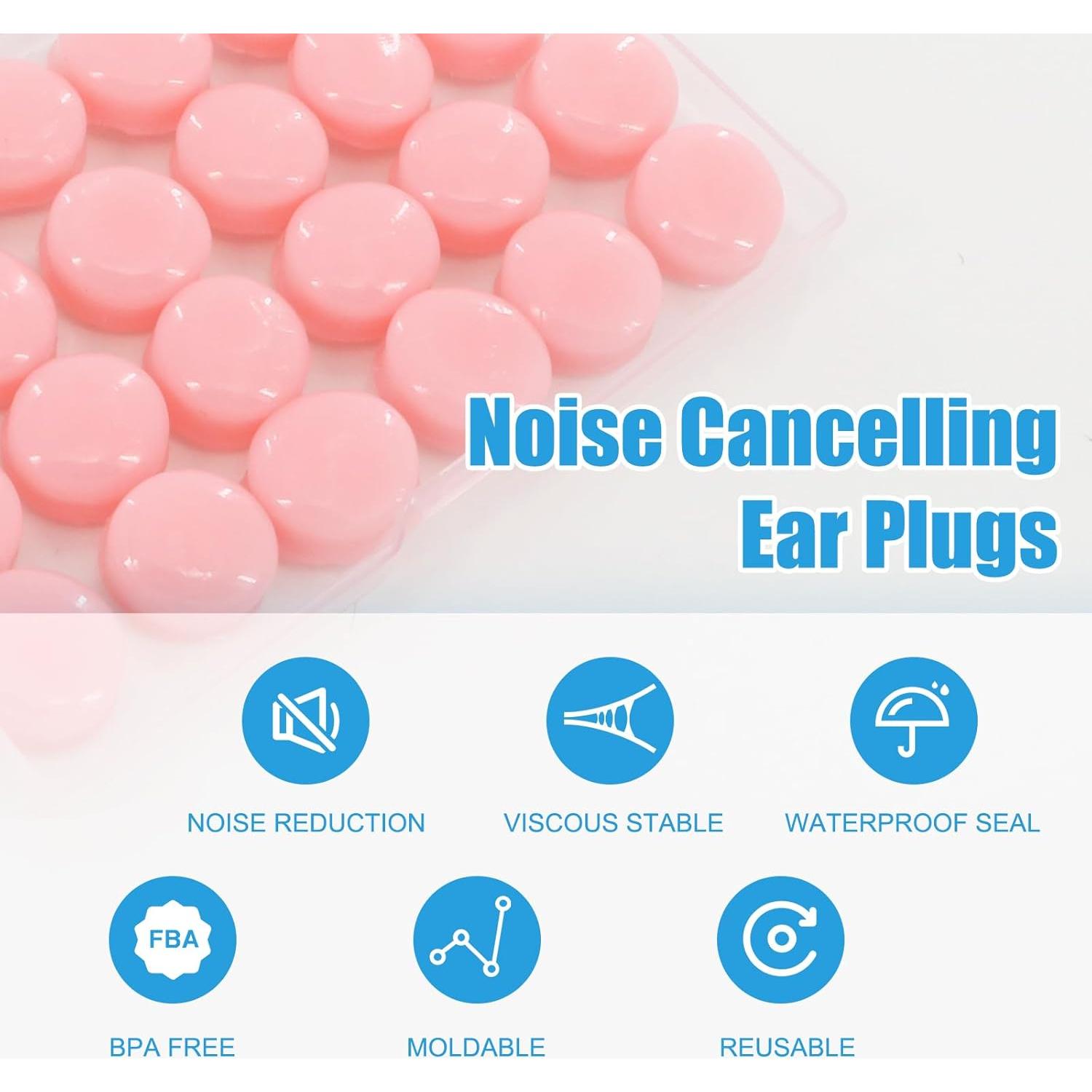 96 Tapones de Silicona Panthra para Dormir y Nadar - Reutilizables