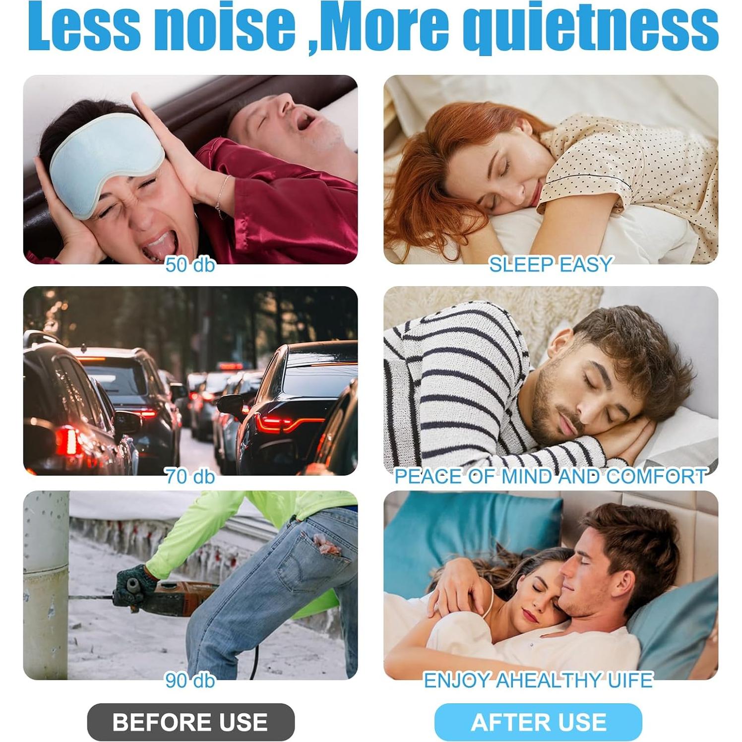 96 Tapones de Silicona Panthra para Dormir y Nadar - Reutilizables