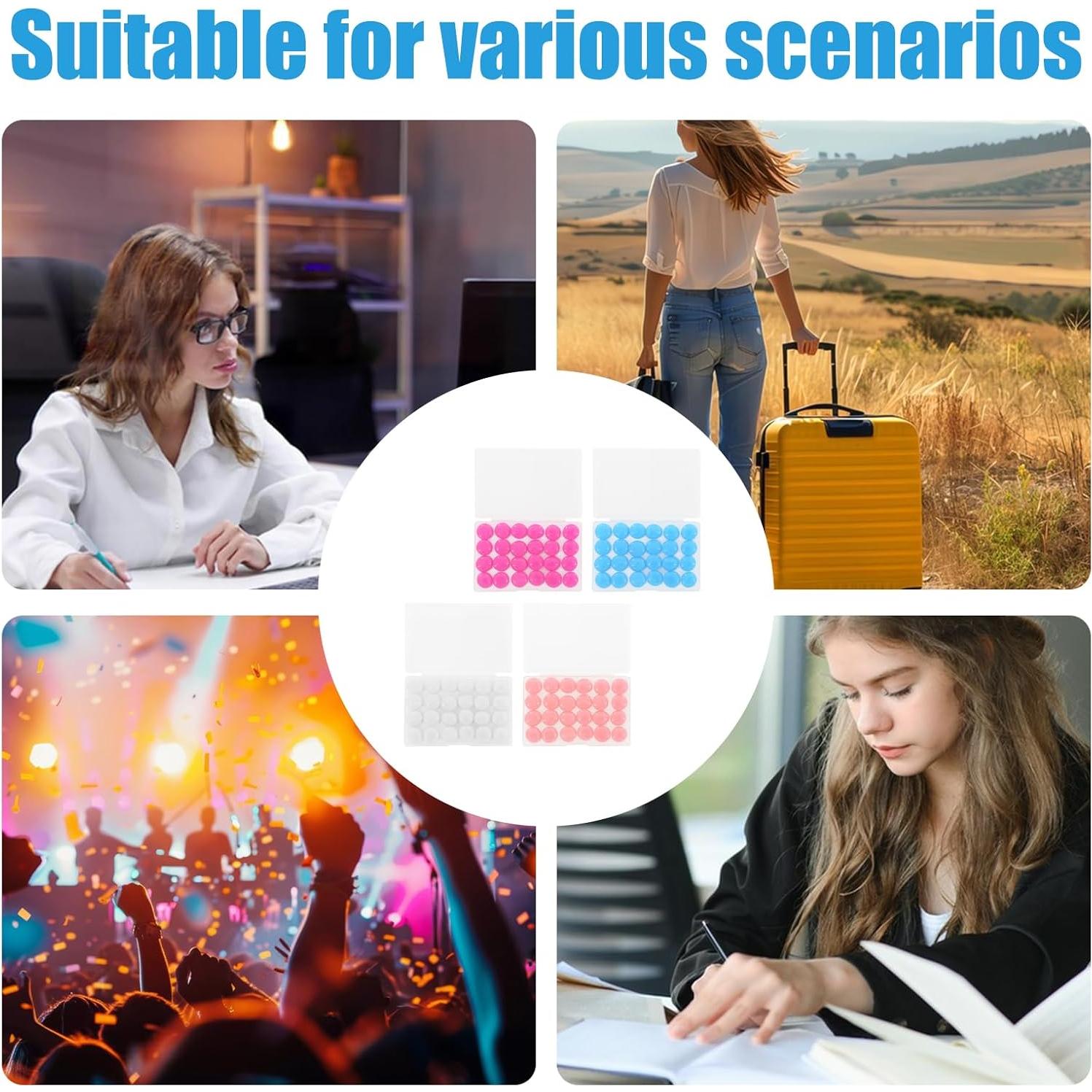 96 Tapones de Silicona Panthra para Dormir y Nadar - Reutilizables