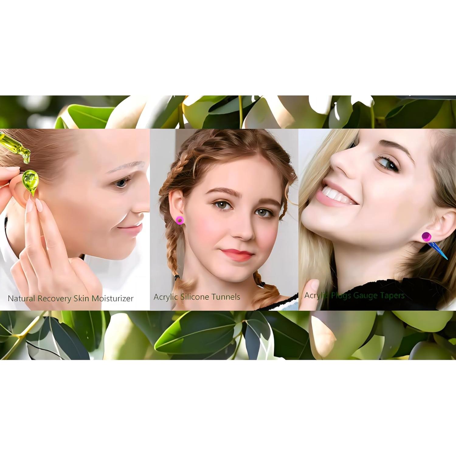 Kit de Estiramiento de Orejas JDXN 55 Piezas + Aceite Jojoba