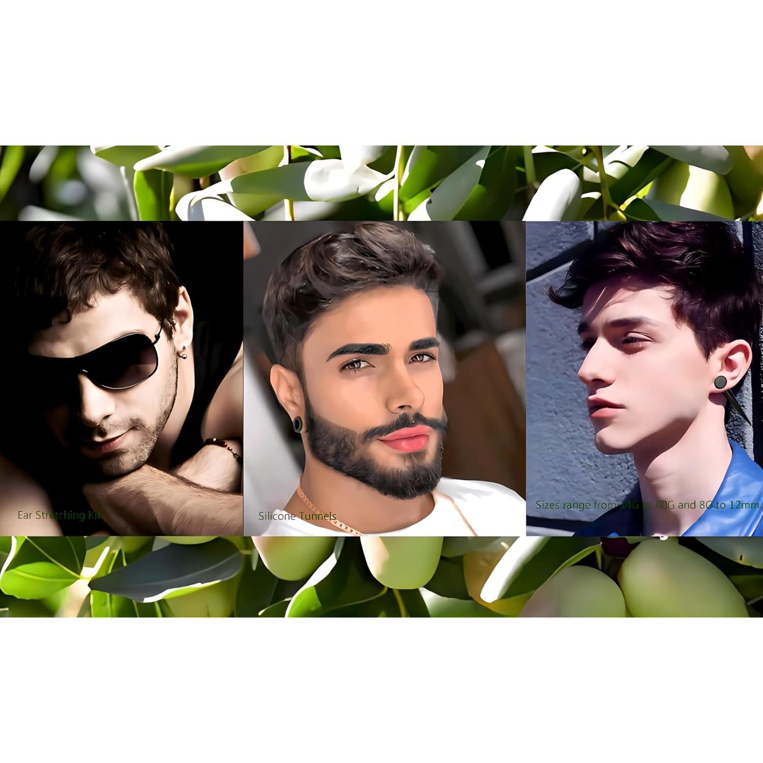 Kit de Estiramiento de Orejas JDXN 55 Piezas + Aceite Jojoba