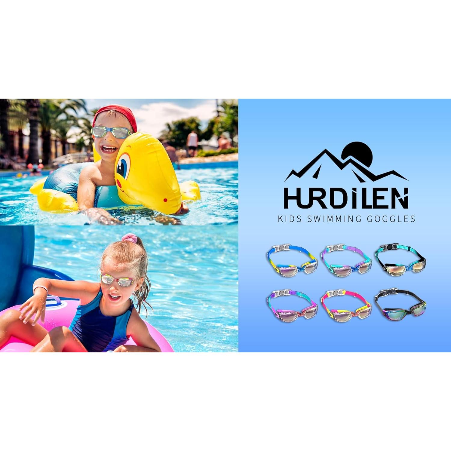 Gafas de Natación para Niños Hurdilen Arcoíris Espejado
