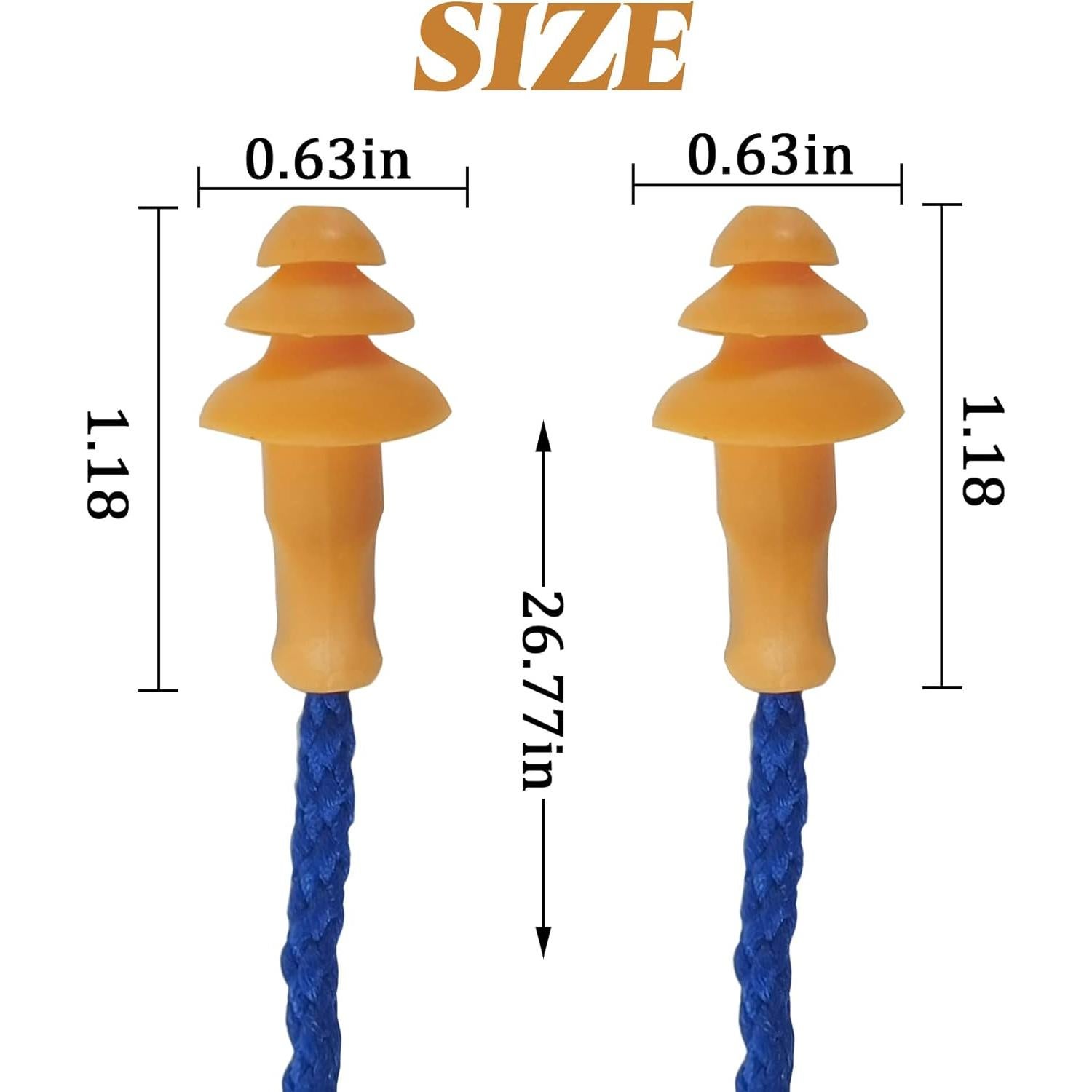 Tapones para Oídos RONYOUNG 100 Pares Silicona Reutilizables