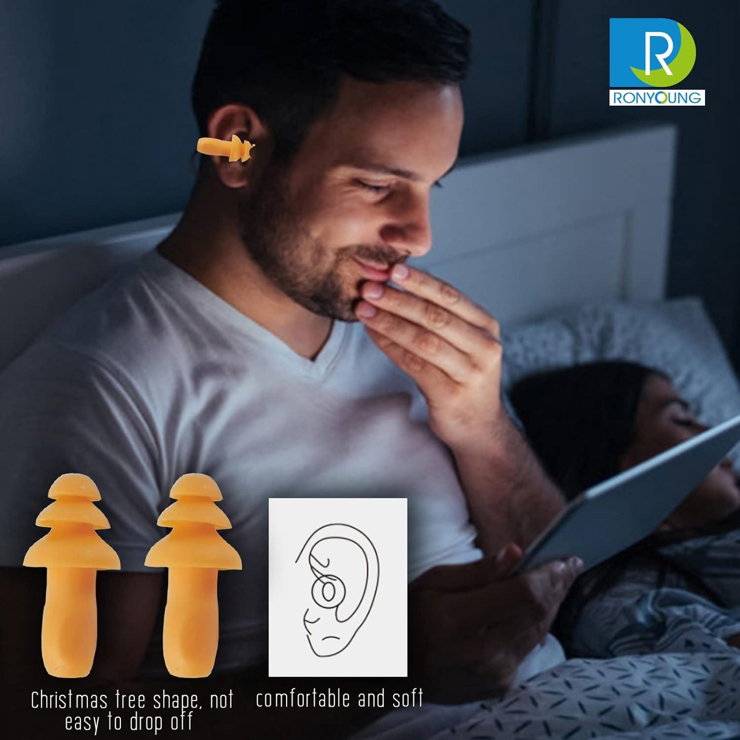 Tapones para Oídos RONYOUNG 100 Pares Silicona Reutilizables