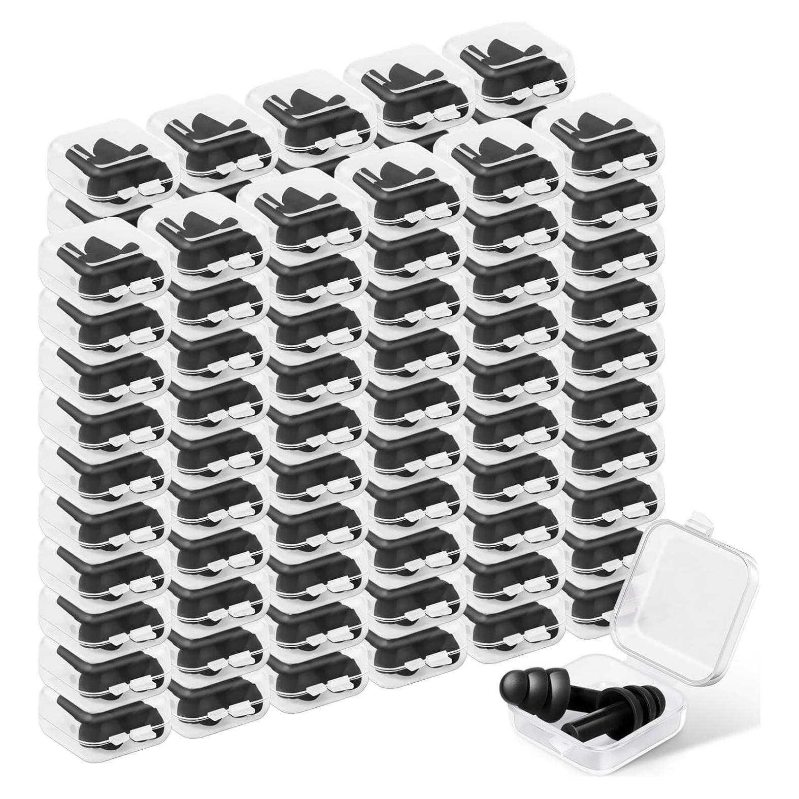 Tapones de Silicona Tondiamo 150 Pares Reutilizables Negros