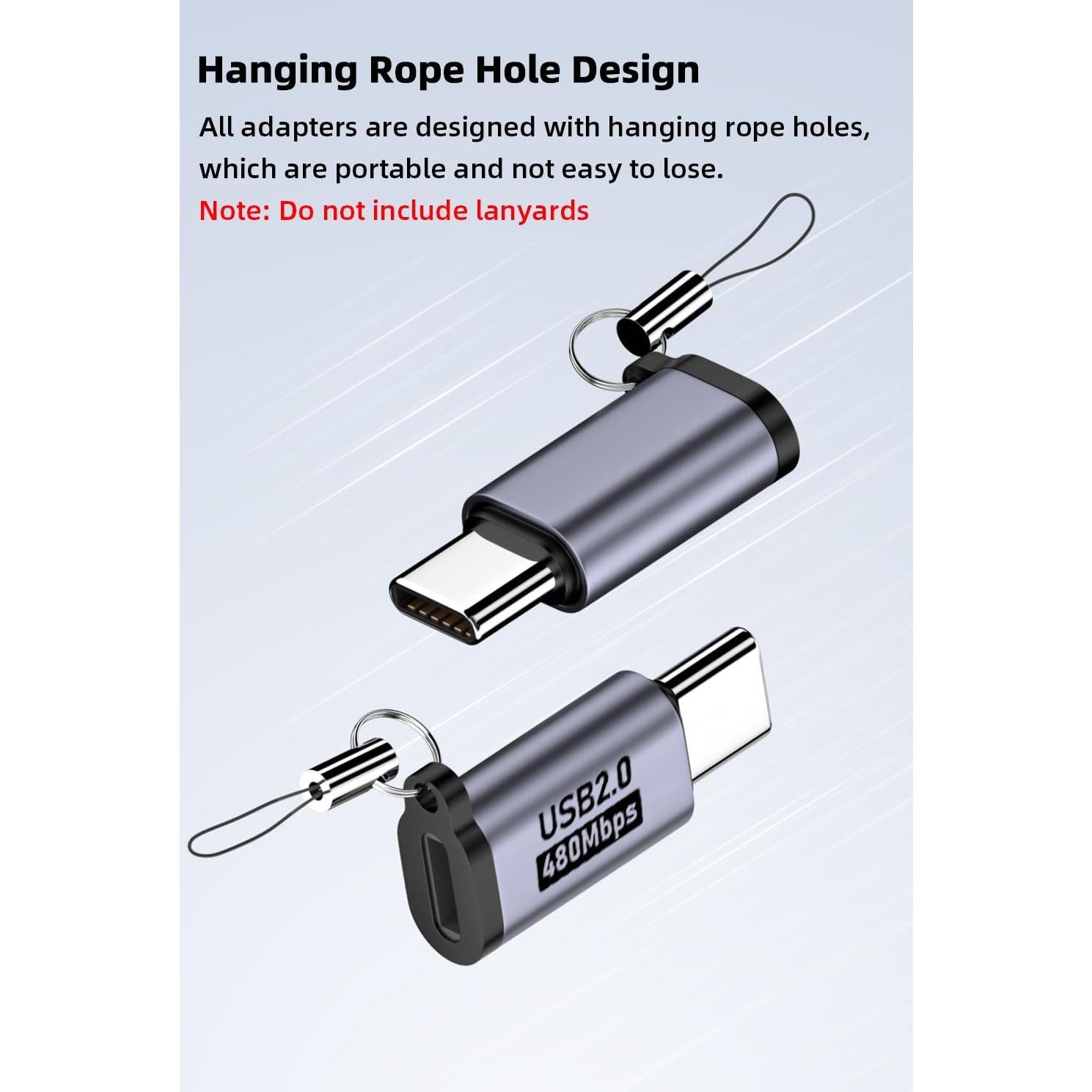 Adaptador USB C a Micro USB y Lighting - Jadebones - 8 Piezas