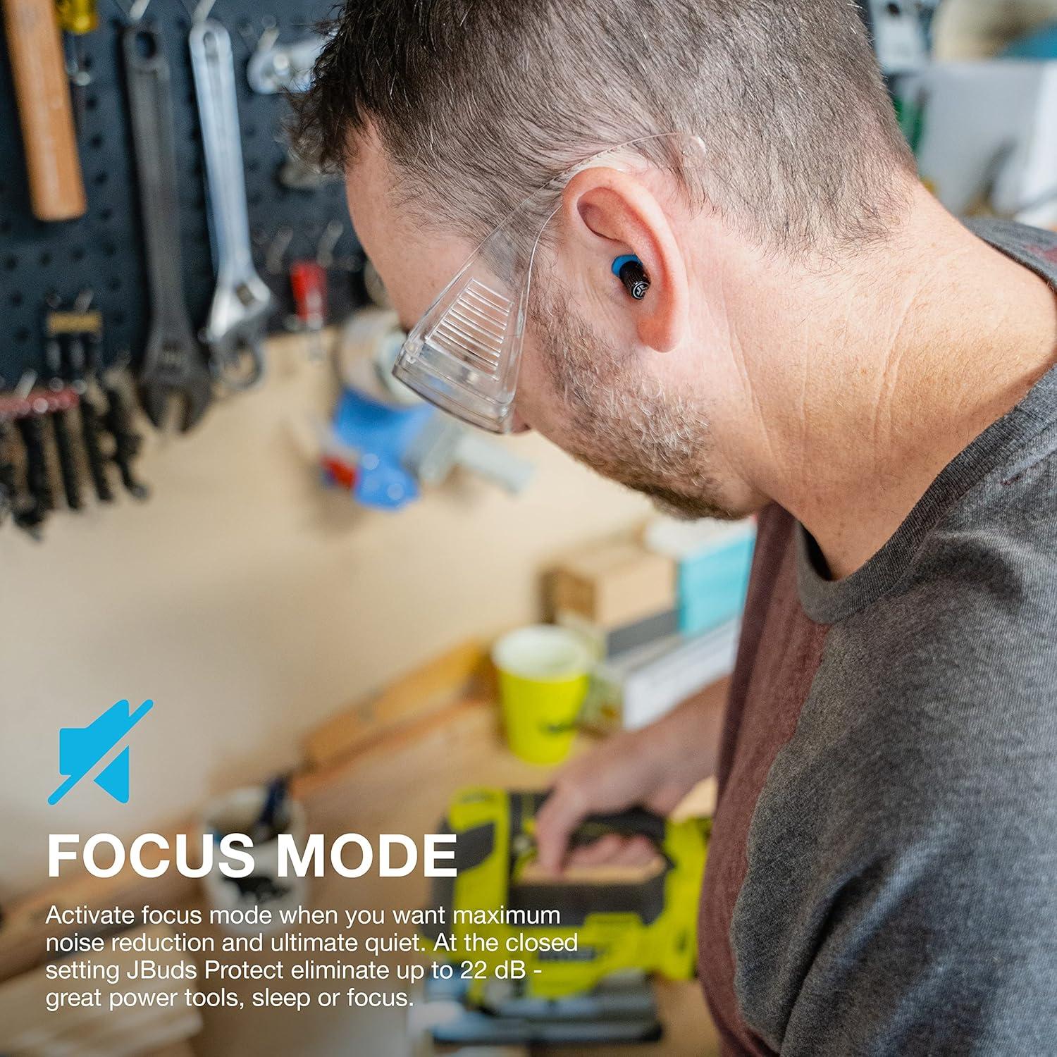 Tapones de Oído Reutilizables JLab JBuds Protect con Estuche