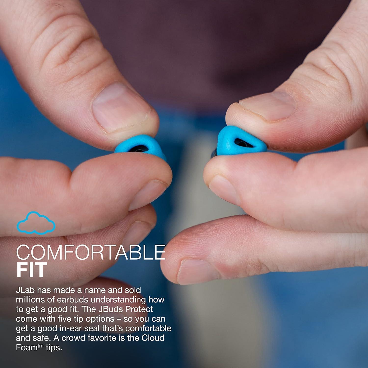 Tapones de Oído Reutilizables JLab JBuds Protect con Estuche