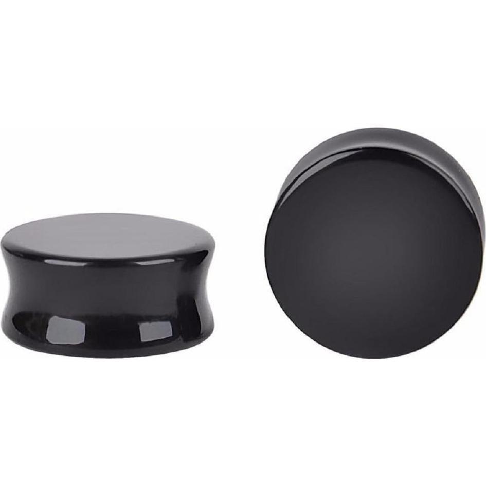 Pendientes de Piedra Natural Kokoma con Tapones de Oreja 25mm