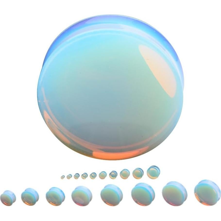 Pendientes de Piedra Natural Kokoma con Tapones de Oreja 25mm