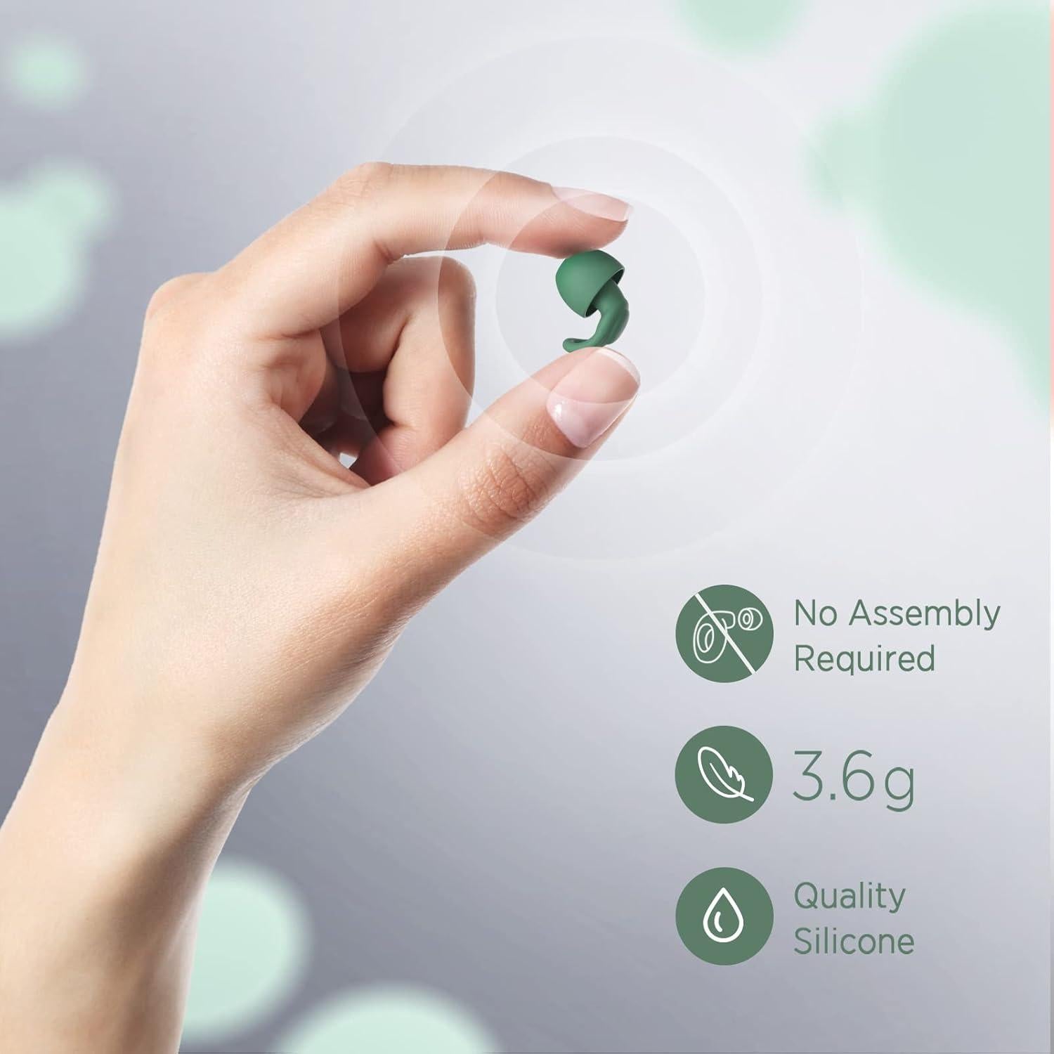 Tapones de Silicona OEDOC para Reducción de Ruido 33dB - 16 Puntas XS/S/M/L