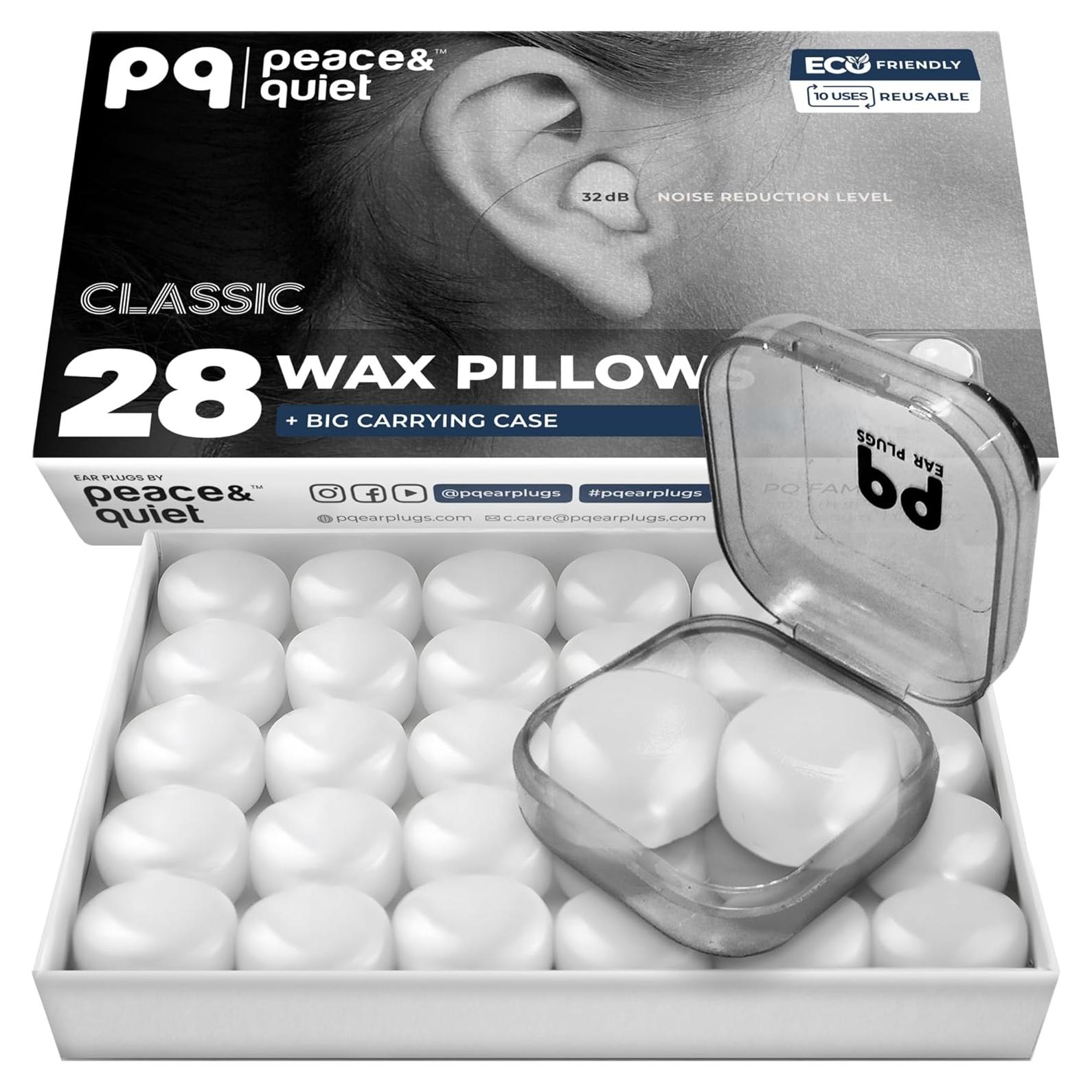 Tapones para Oídos de Cera Peace&Quiet 28 Unidades - Cancelación 32 dB