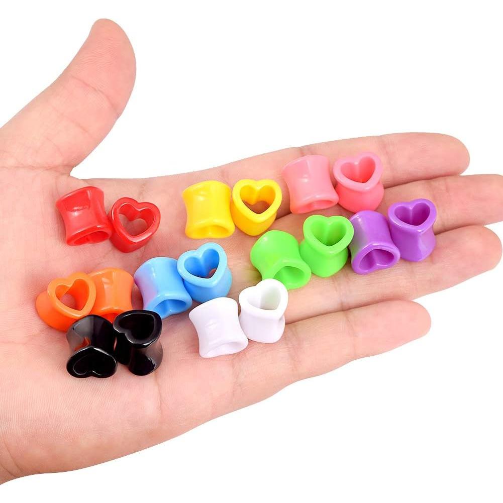 Set de Tapones para Oídos Acrílico Qmcandy 9 Pares 13/16" (20mm)