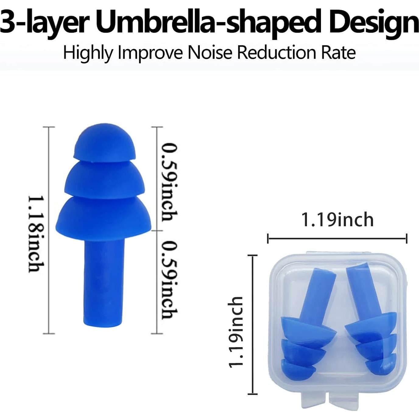 Tapones de Silicona Reutilizables uxsein - 12 Pares para Reducción de Ruido