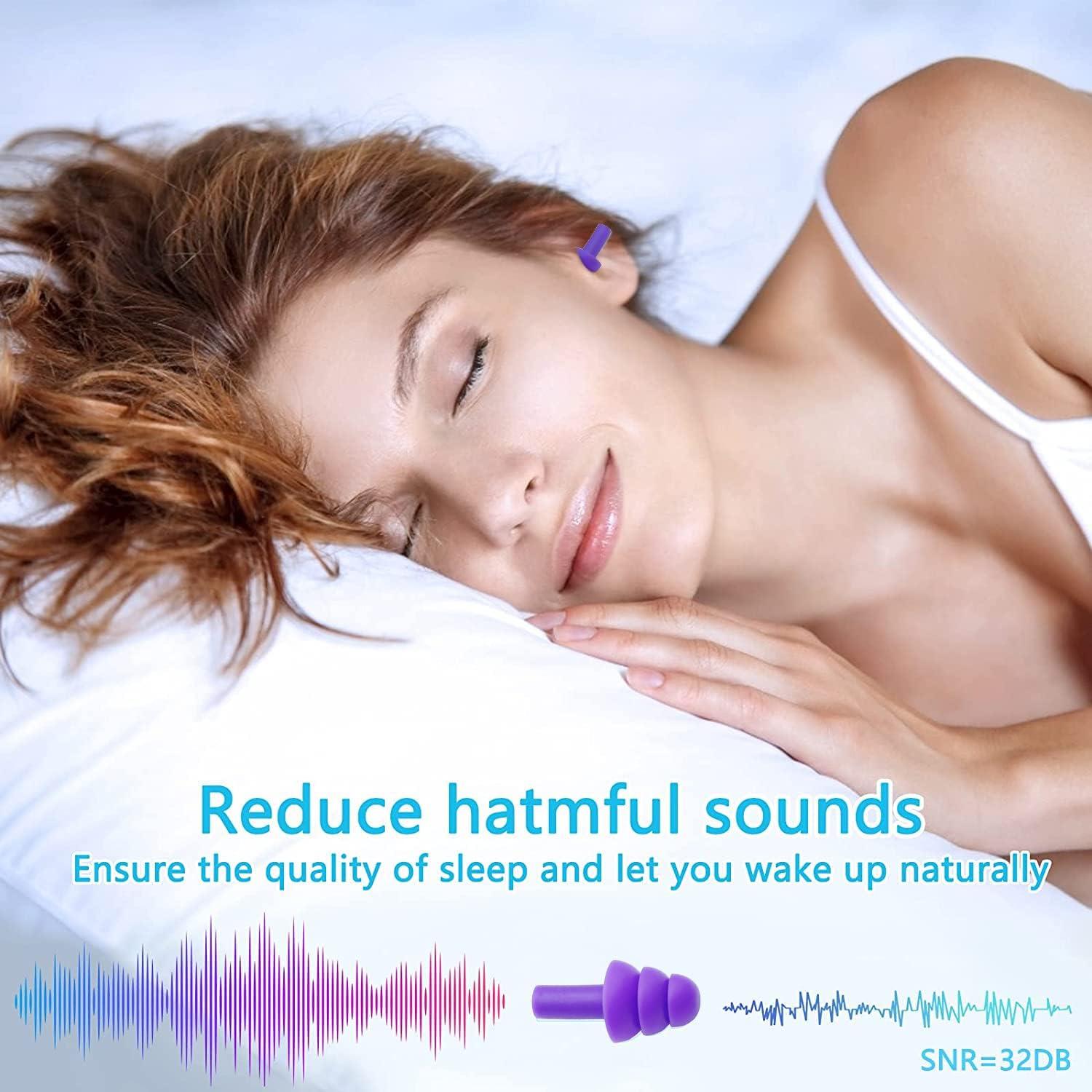 Tapones de Silicona Reutilizables uxsein - 12 Pares para Reducción de Ruido