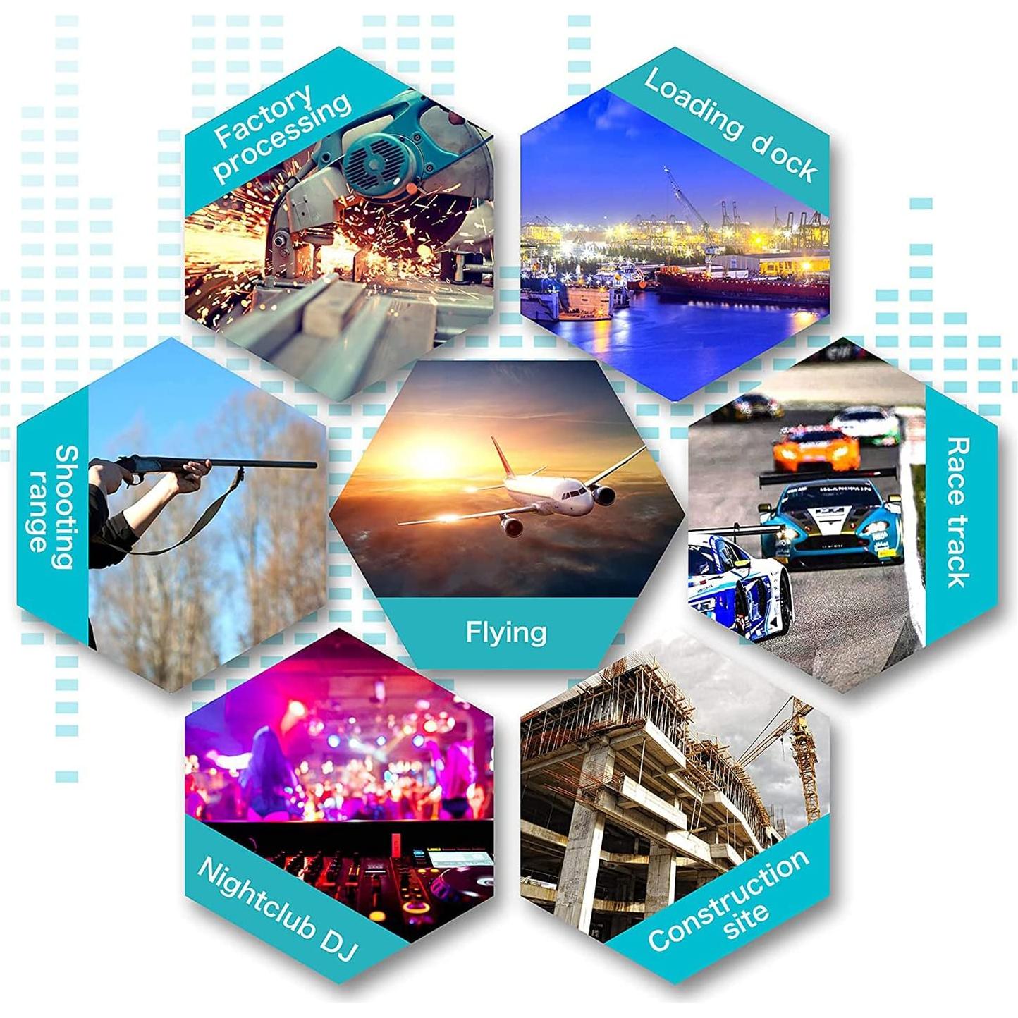 Tapones de Silicona Reutilizables uxsein - 12 Pares para Reducción de Ruido