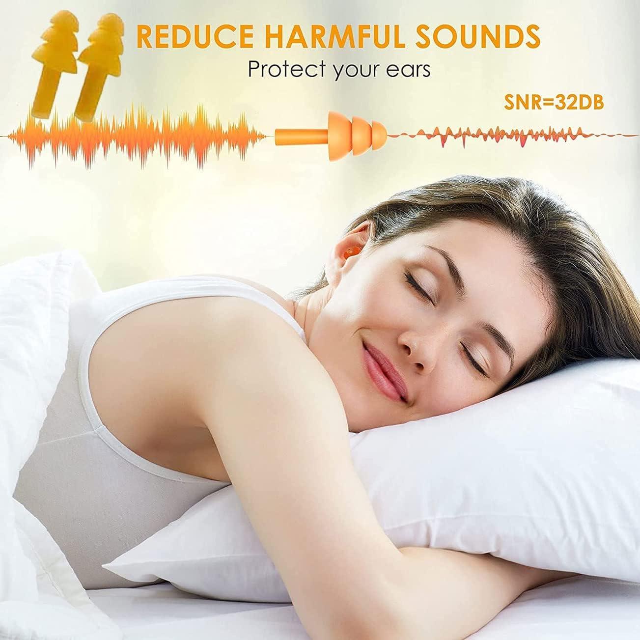 Tapones para oídos Noinkoti, 8 pares, silicona, cancelación ruido