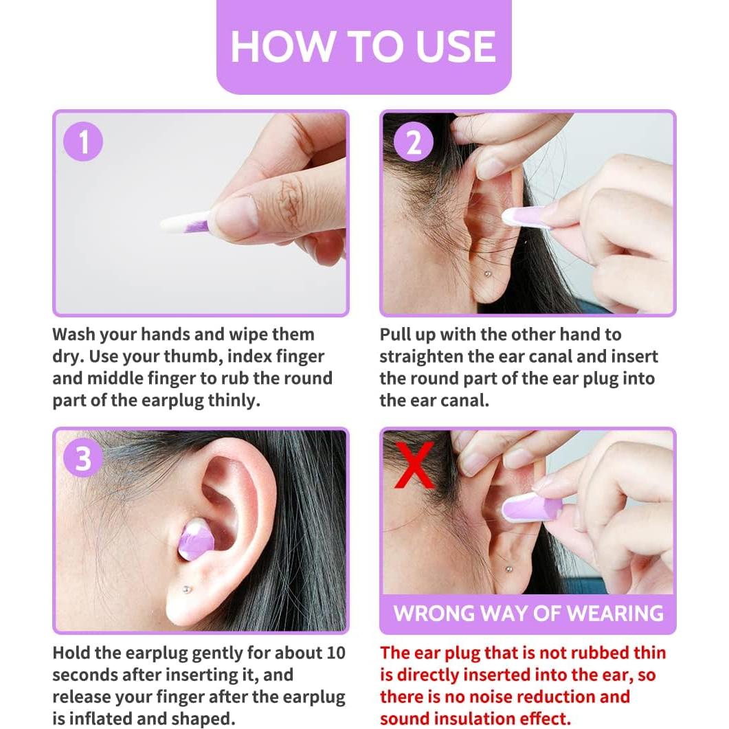 Tapones de Espuma LYSIAN Ultra Suaves 60 Pares Multicolor 38dB