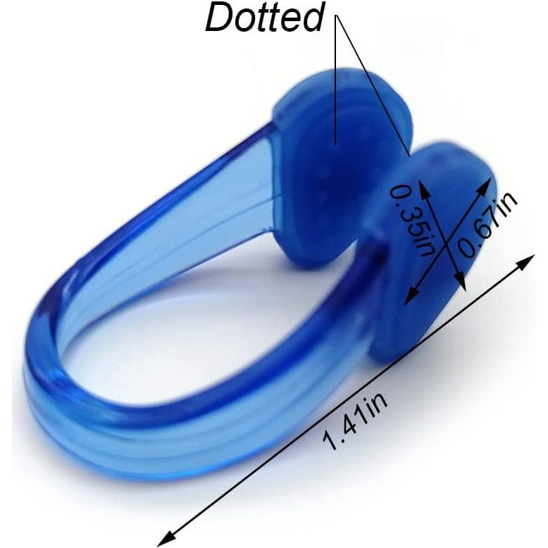 Juego de 4 Clips Nasales Yundo para Natación y Buceo Azul