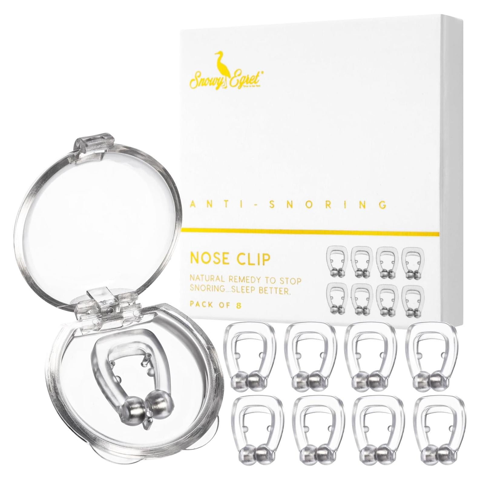 Clip Nasal Antisnoring Snowy Egret - Paquete de 8 Unidades