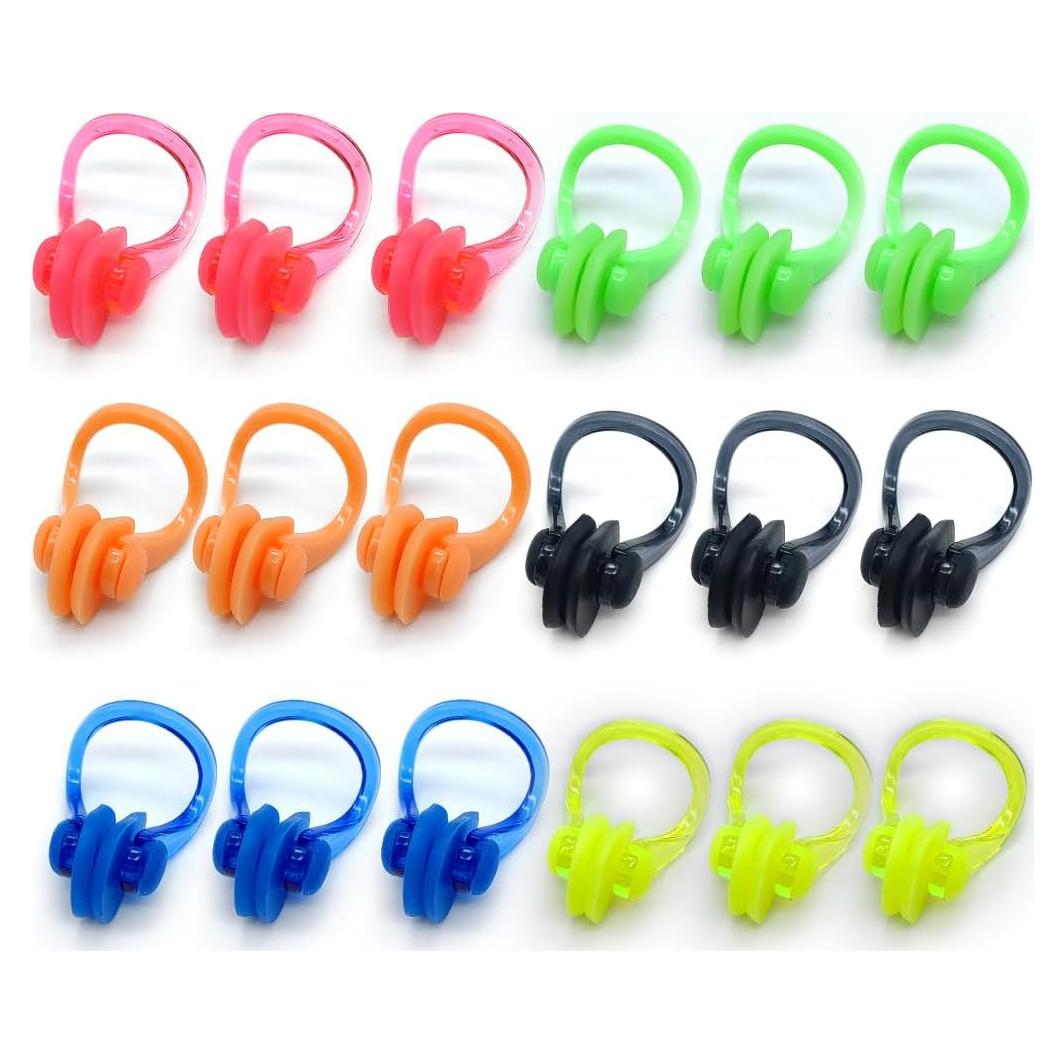 Zooshine 18 Clips de Nariz para Nadar Silicona Reutilizables