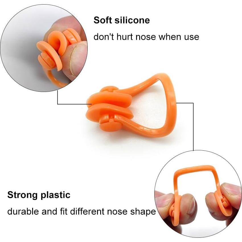 Zooshine 18 Clips de Nariz para Nadar Silicona Reutilizables