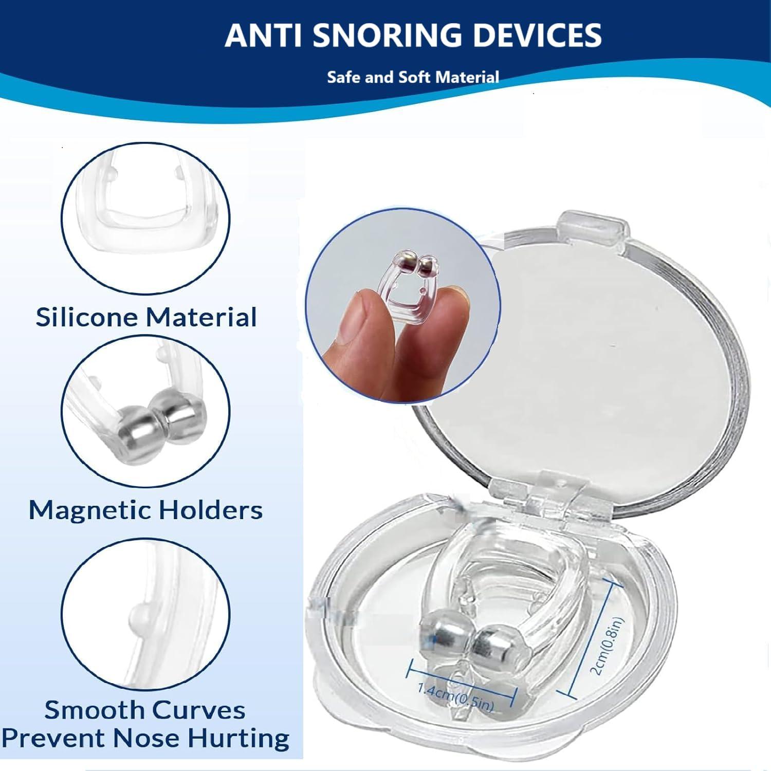 Dispositivos Anti Ronquidos WELEQUT - Paquete de 8 Clips Nasales