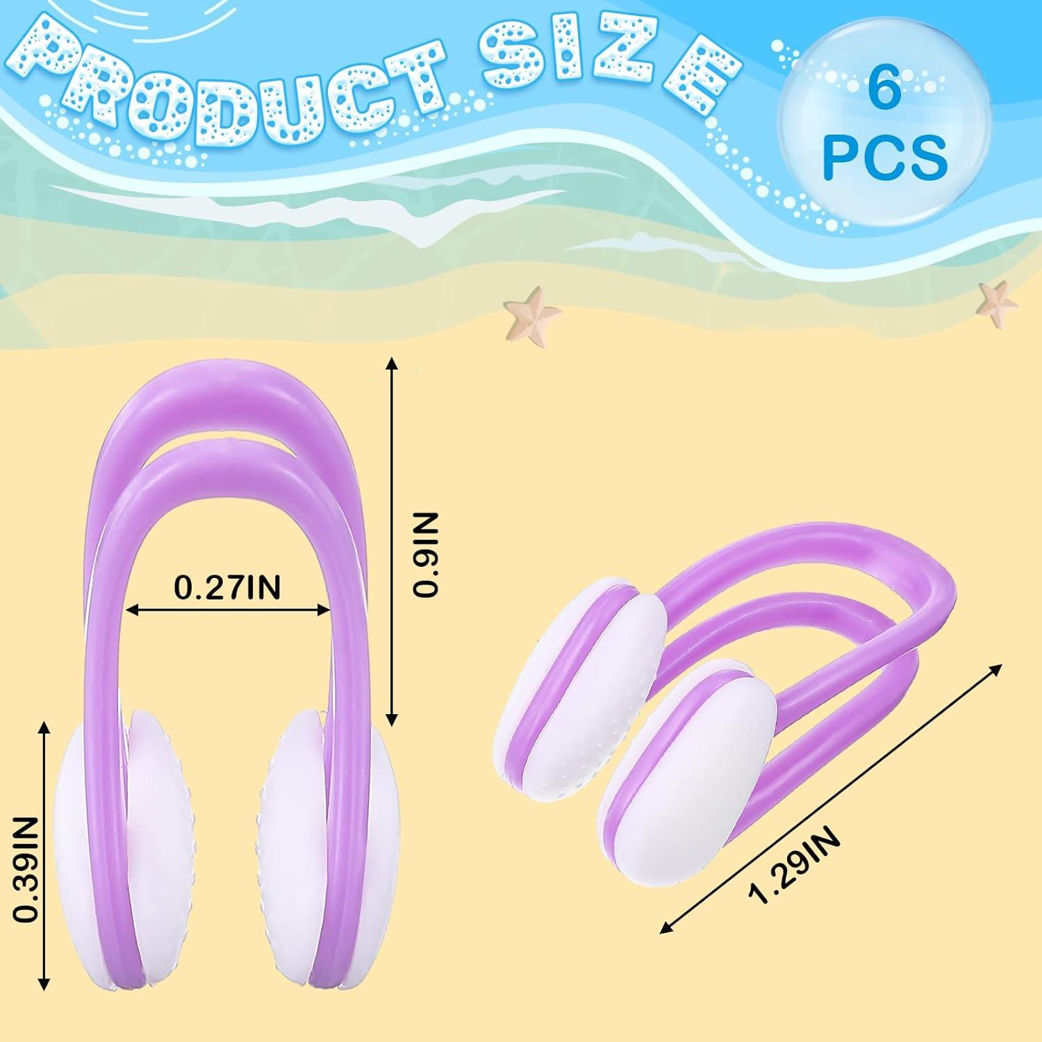 Hiboom Set de 6 Clips de Nariz para Nadar y Bucear