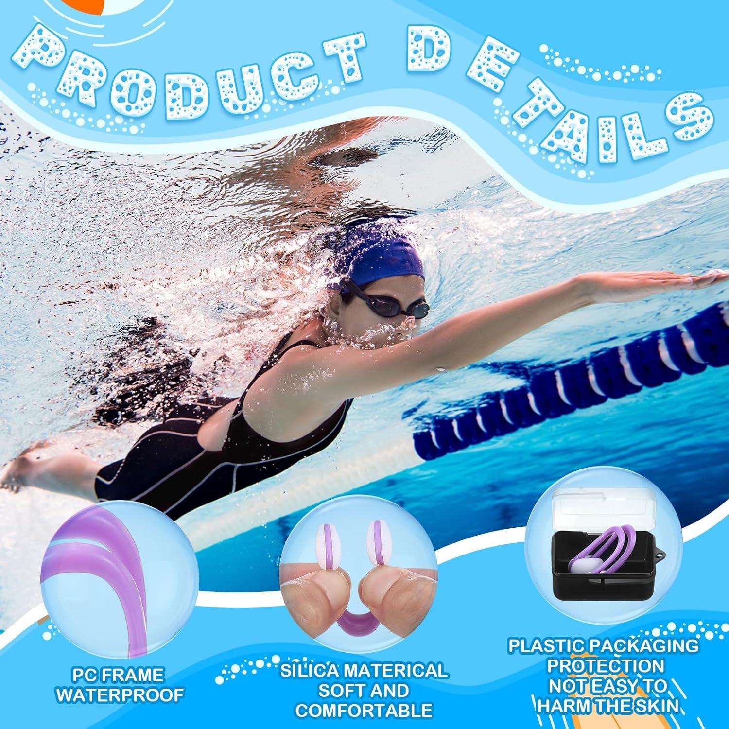 Hiboom Set de 6 Clips de Nariz para Nadar y Bucear