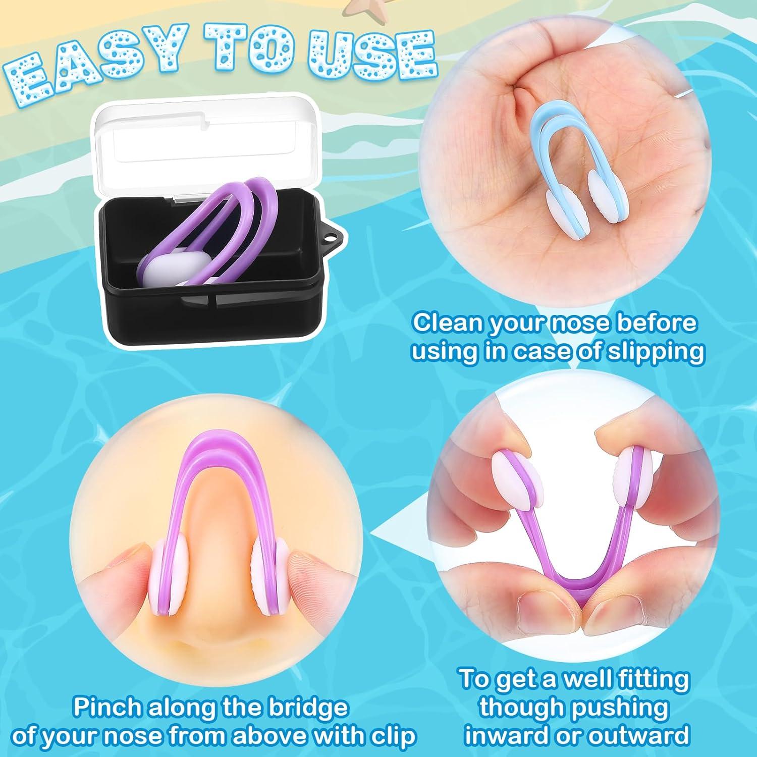 Hiboom Set de 6 Clips de Nariz para Nadar y Bucear