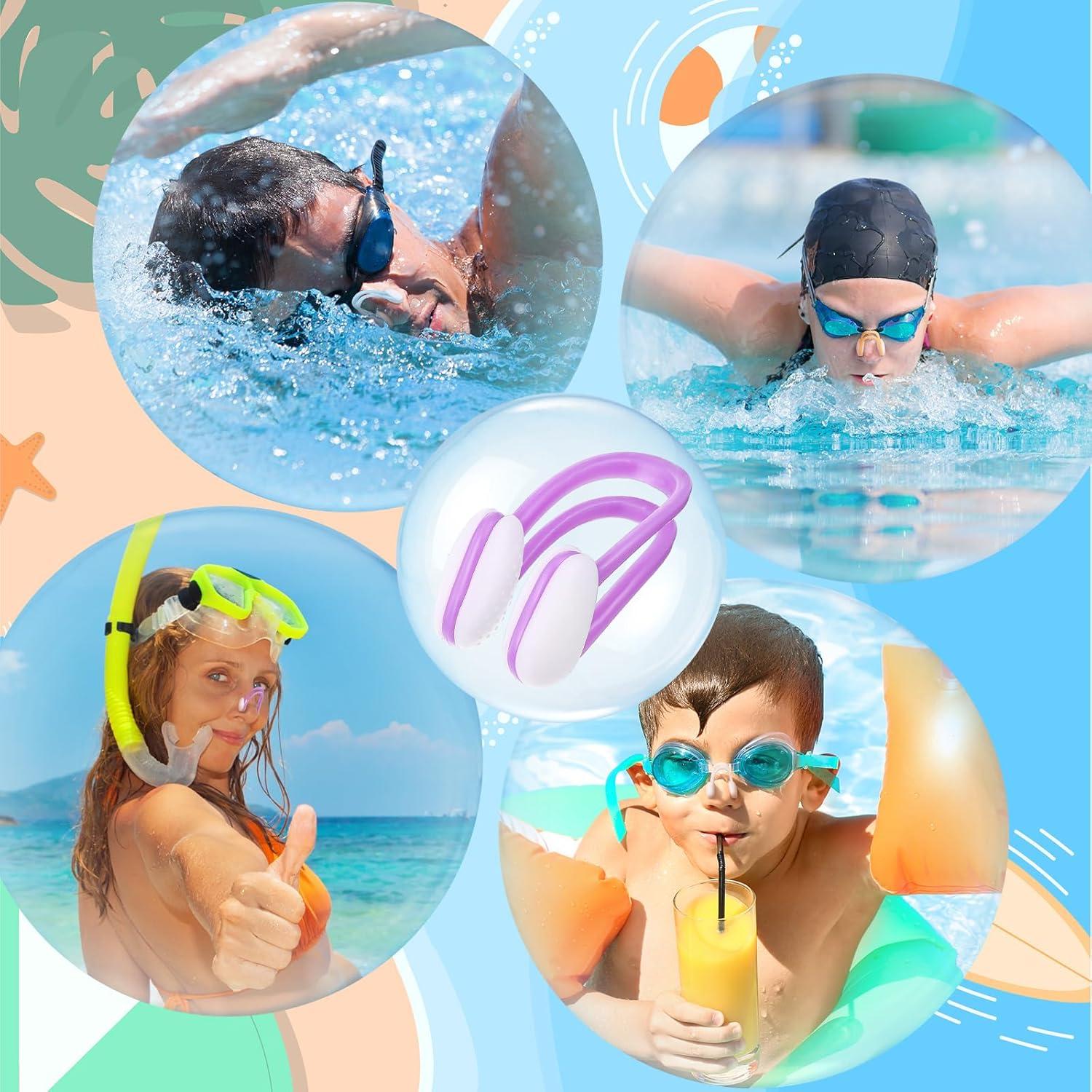 Hiboom Set de 6 Clips de Nariz para Nadar y Bucear